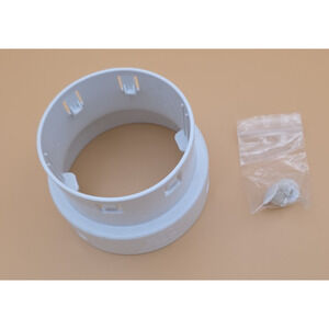 FDM Gutter FDM 3 in. Corrugated to 4 in. PVC Coupler HDPE with Fasteners